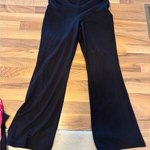 Time and Tru Women's High Rise Split ribbed Hem Flare Pants - Size Large